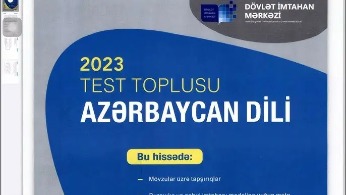 Azərbaycan dili- 2023. DİM test toplusu II hissə